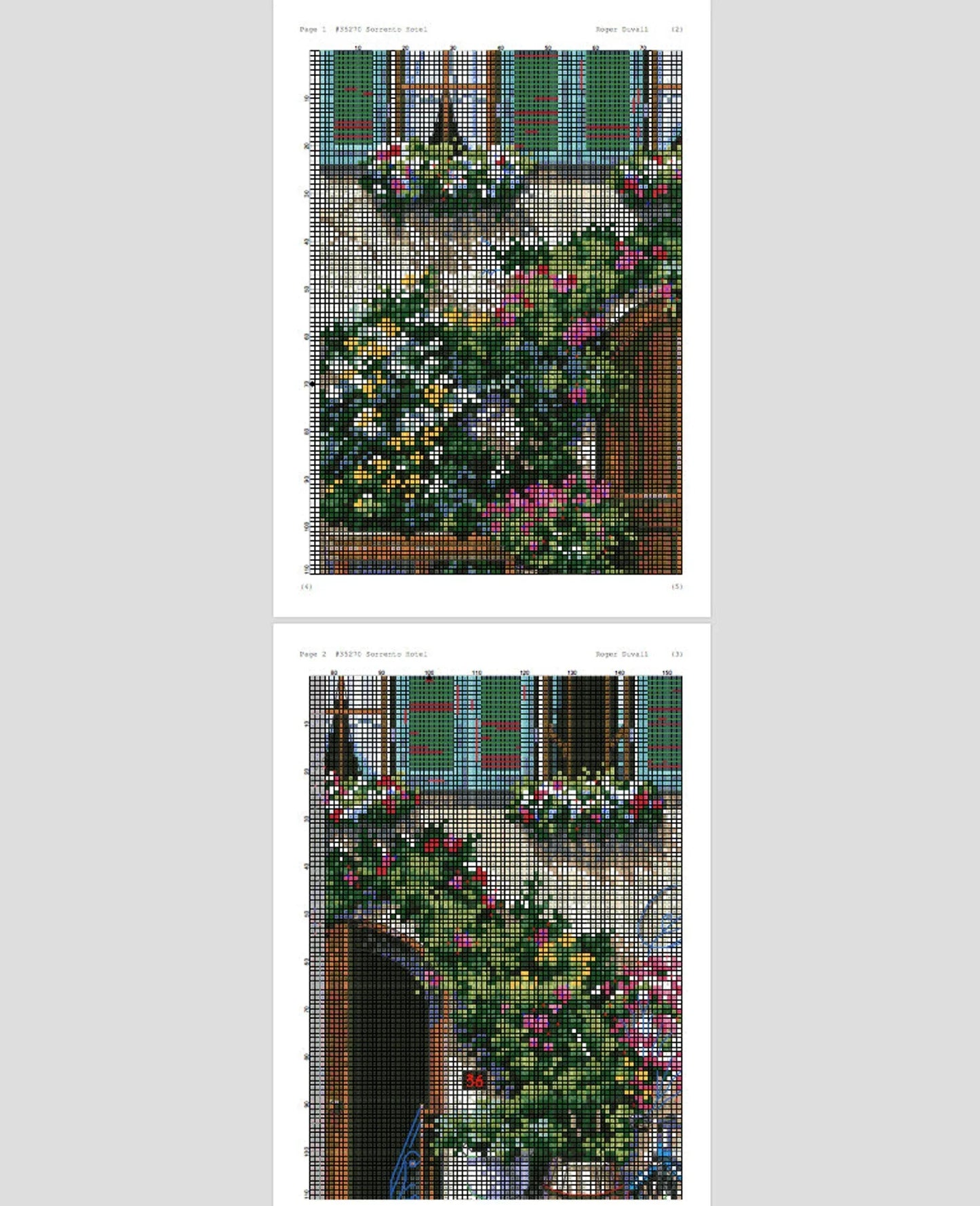 Sorrento Hotel Cross Stitch Pattern