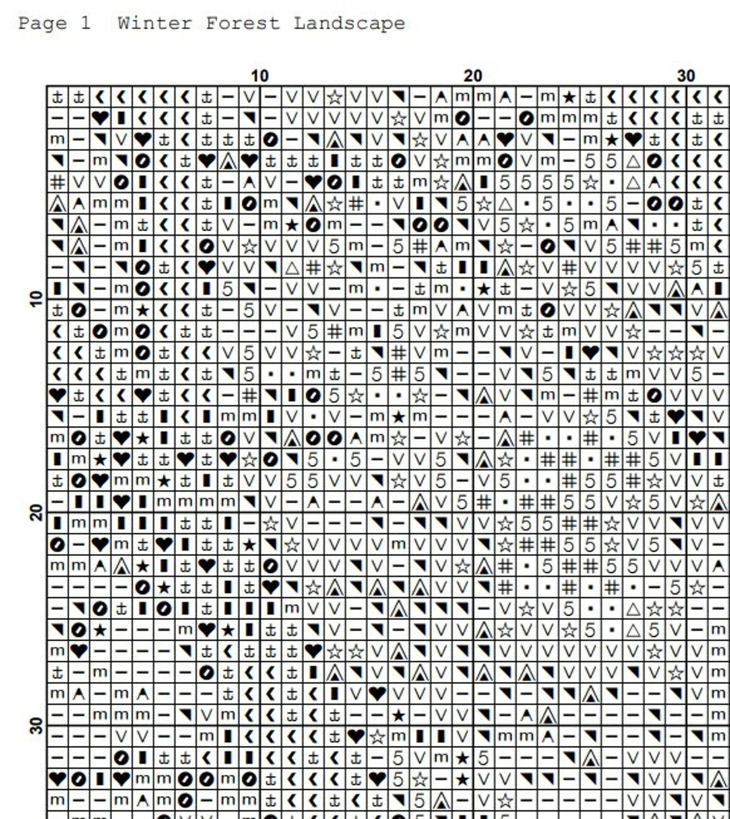 Cross Stitch Pattern,Winter Forest Landscape,Wild Life,Snowy Mountain,Nature X Stitch Chart,Snowy Park,Winter Vibes,Full Coverage,Pdf