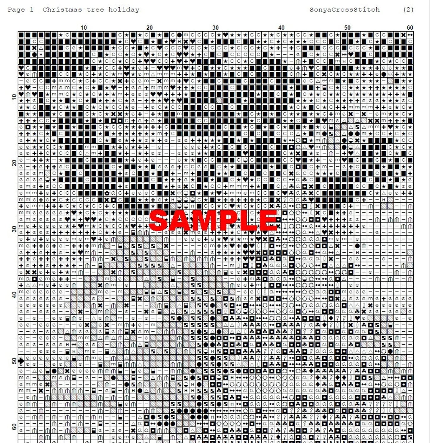 Christmas Cross Stitch Pattern,Christmas tree holiday,Winter landscape,xstitch,Pattern Keeper,Embroidery,Pdf,Instant Download