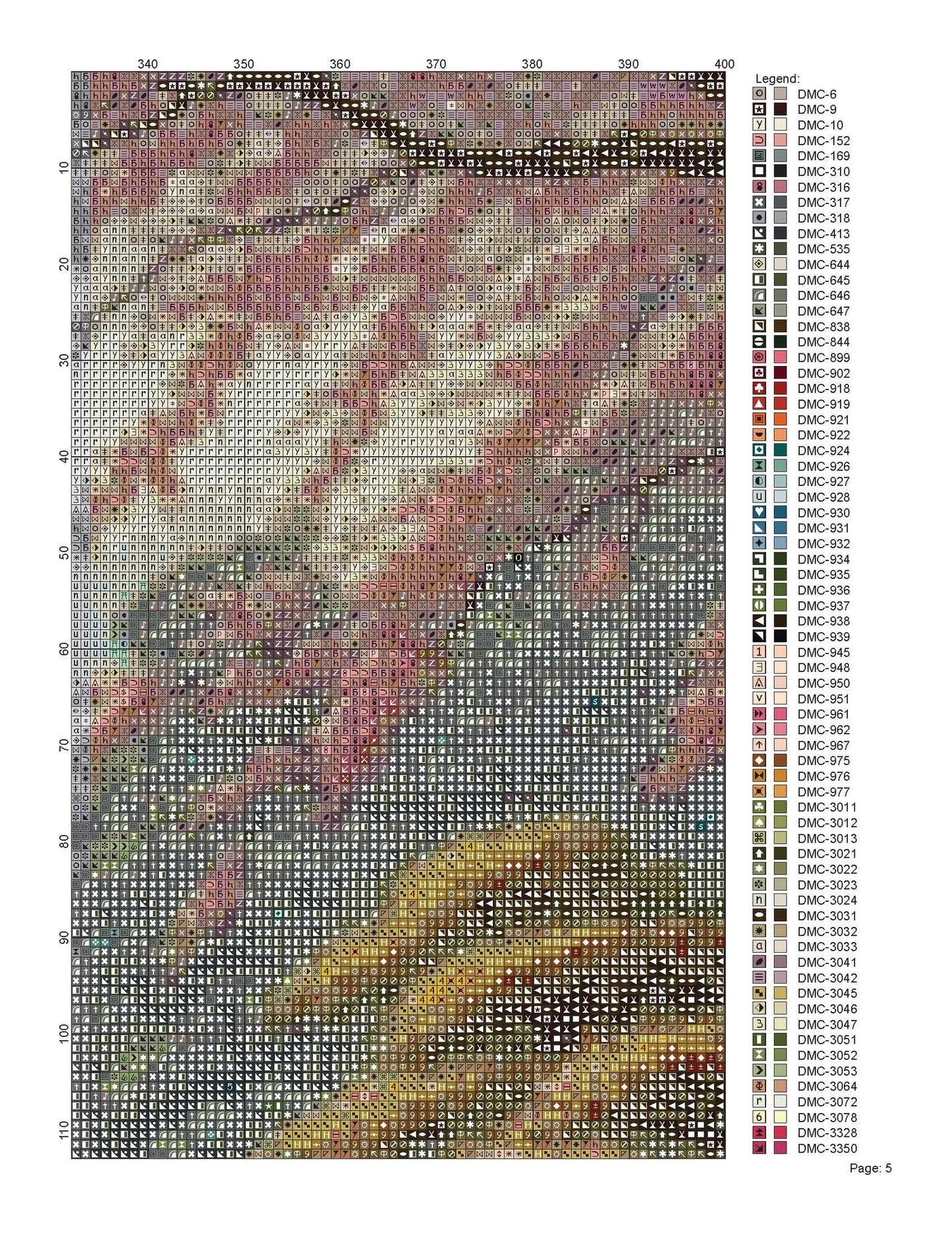 Cross Stitch Pattern Japanese Garden Full Coverage