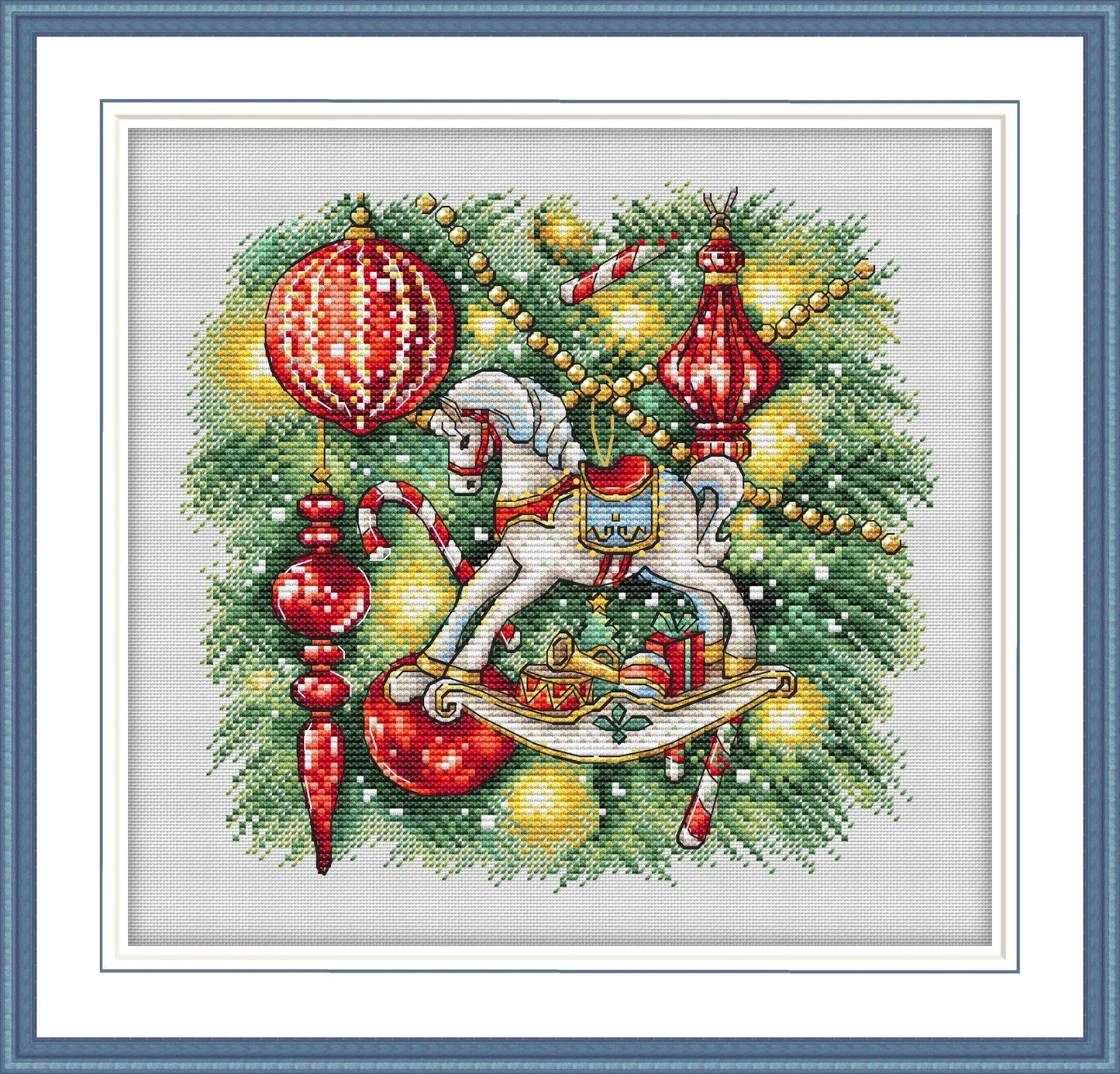 Rocking Horse Ornament Cross Stitch Pattern