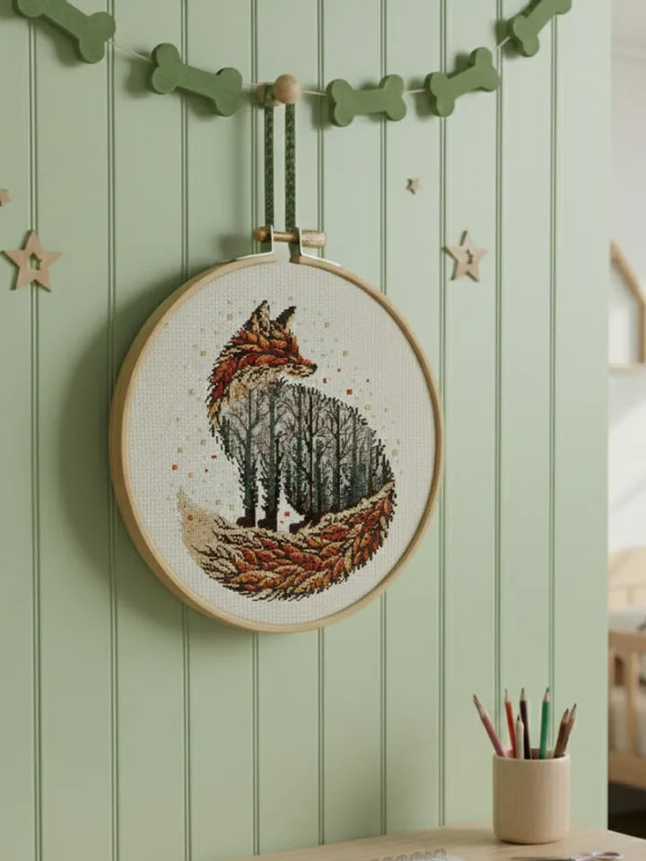 Fox Tree Cross Stitch Pattern PDF "Autumn Fox"