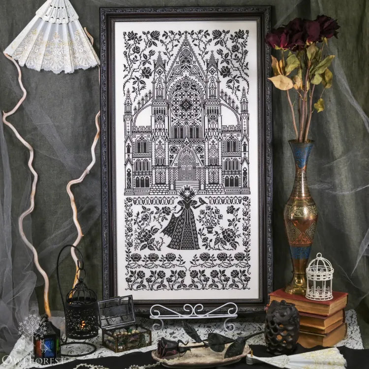 Digital Cross Stitch Pattern “Black Roses” OwlForest