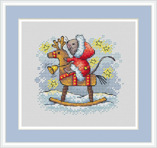 Winter Mouse 2 Cross Stitch Pattern