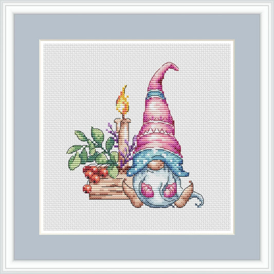 Winter Gnome 1 Cross Stitch Pattern