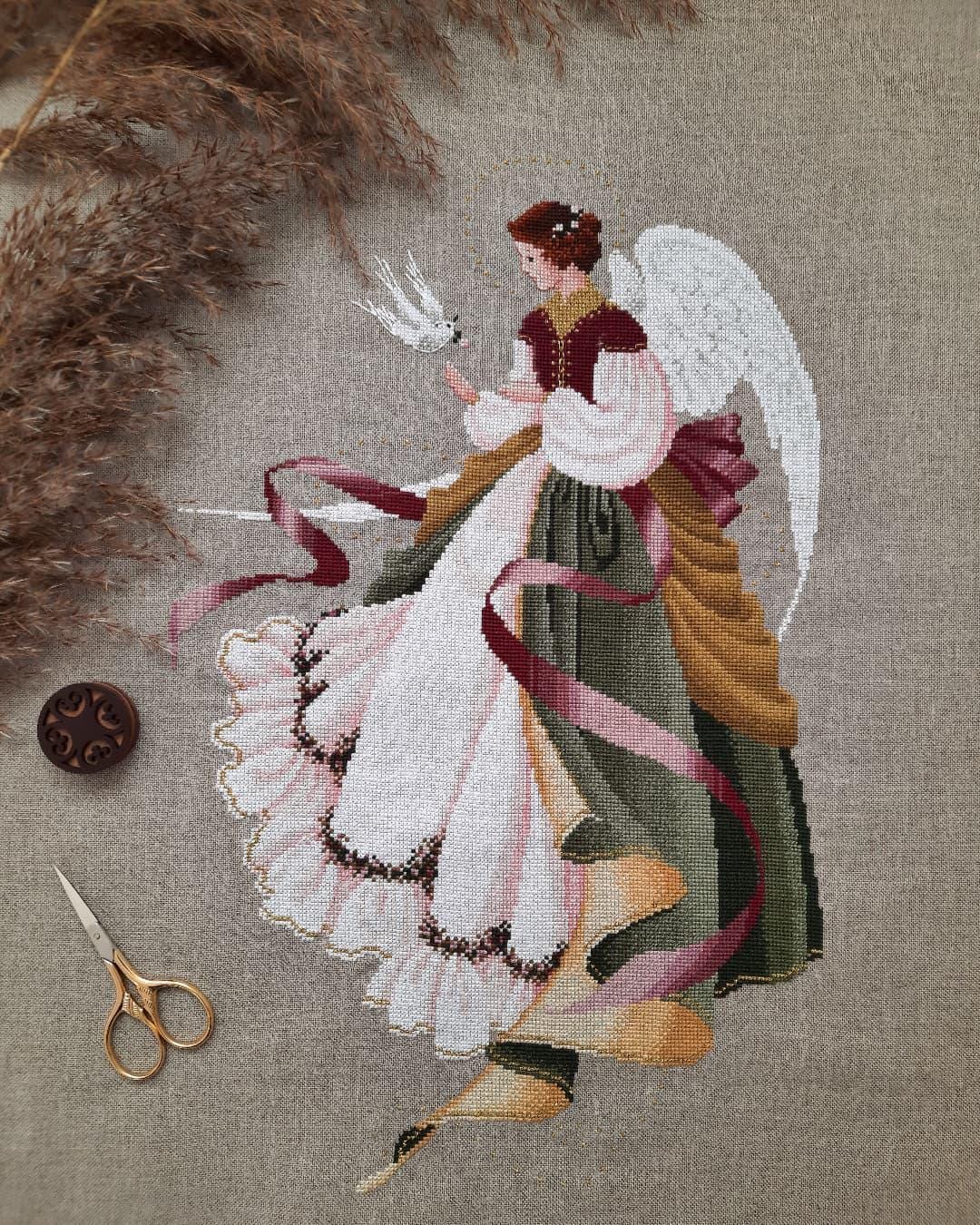 Digital cross stitch pattern Angel of Grace, PDF + xsd SAGA, Cross Stitch Chart Angel Embroidery, Woman, Lady, Miss, Religious Cross Stitch