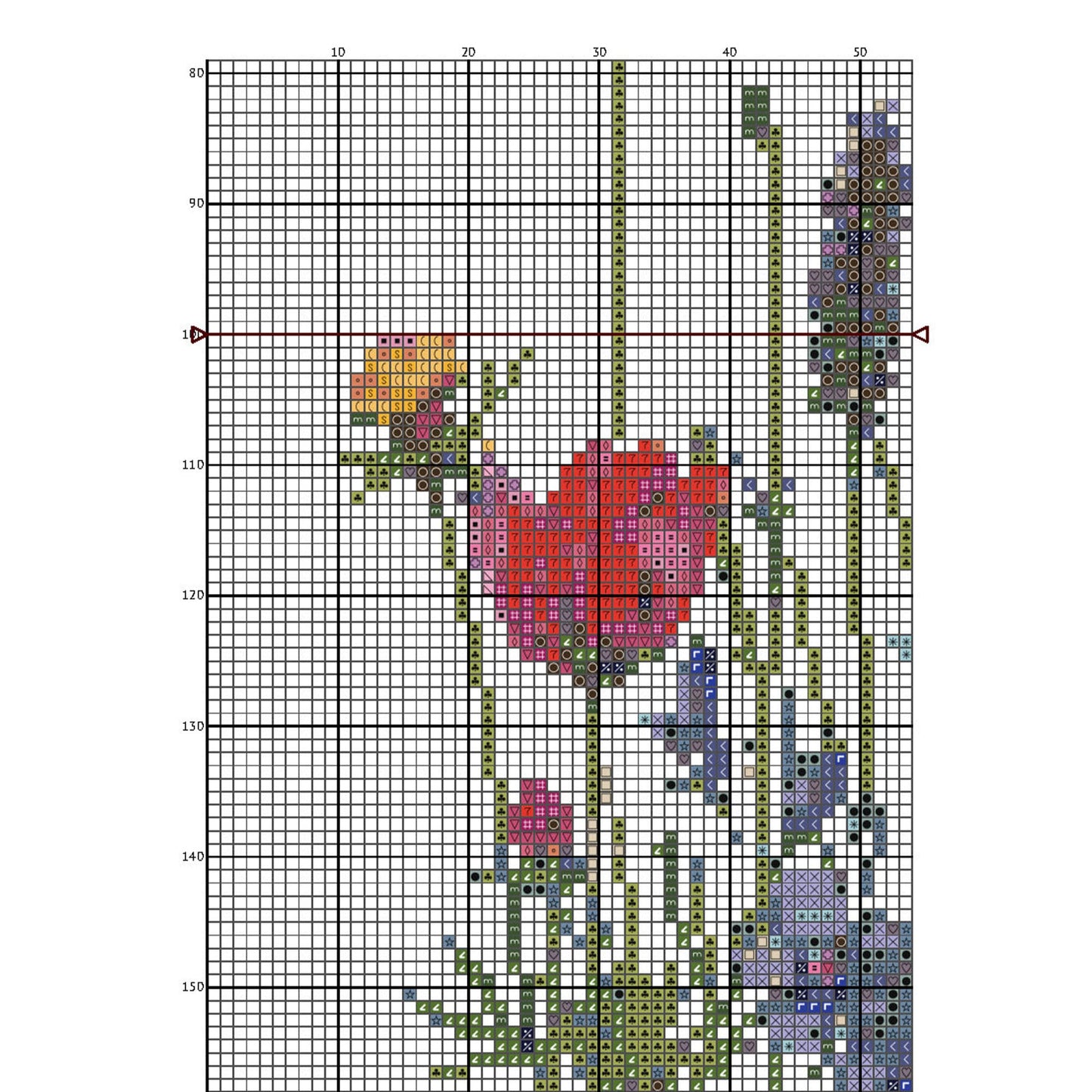 Wildflowers Cross Stitch Pattern Instant PDF Download - Wildflower Meadow Watercolor Cross Stitch Hand Embroidery Flowers Nature Pattern