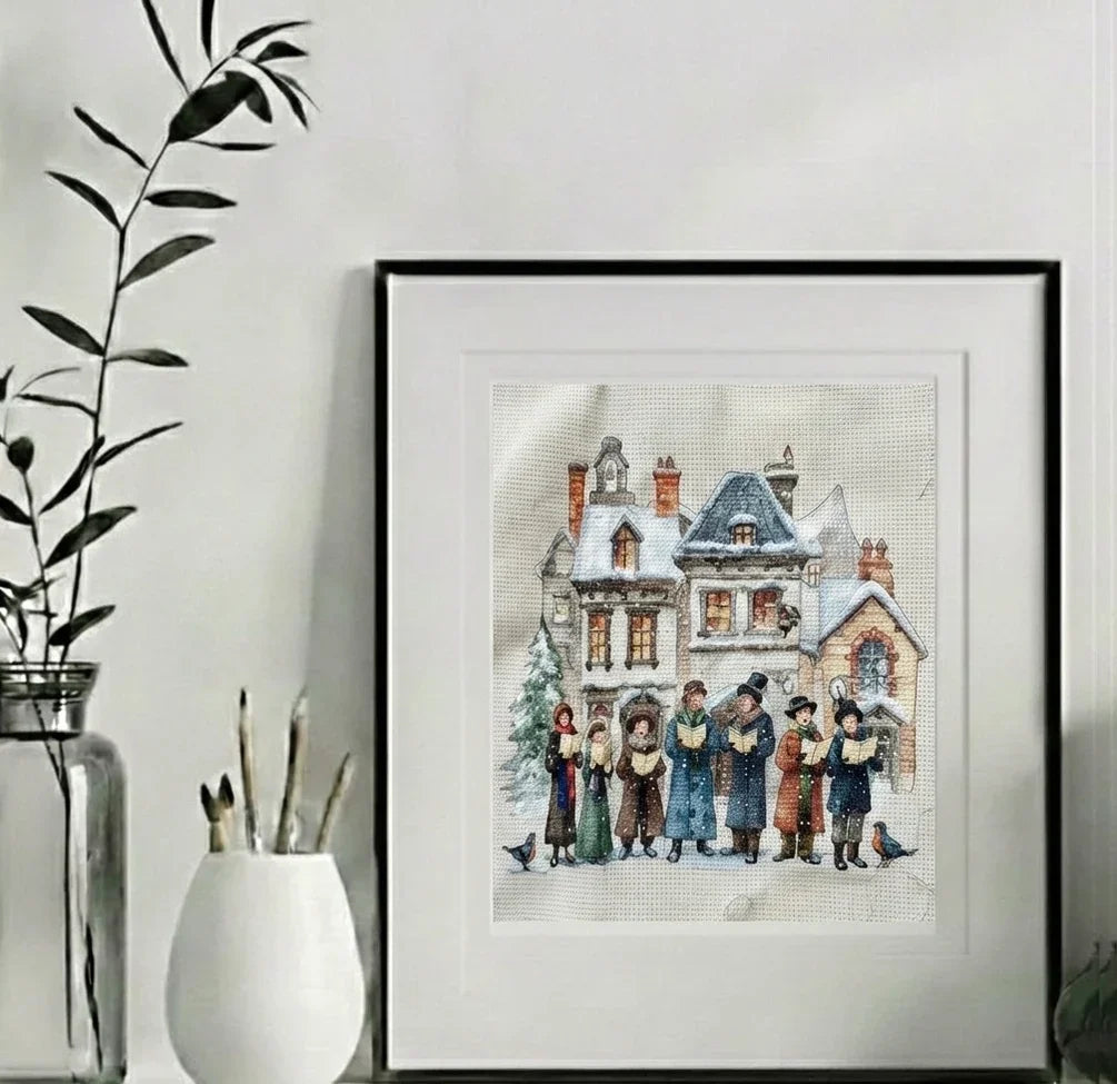 Winter Carolers Cross Stitch Pattern PDF Instant Download