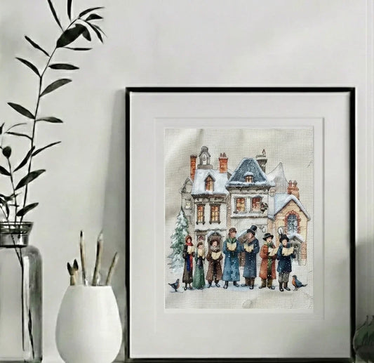 Winter Carolers Cross Stitch Pattern PDF Instant Download
