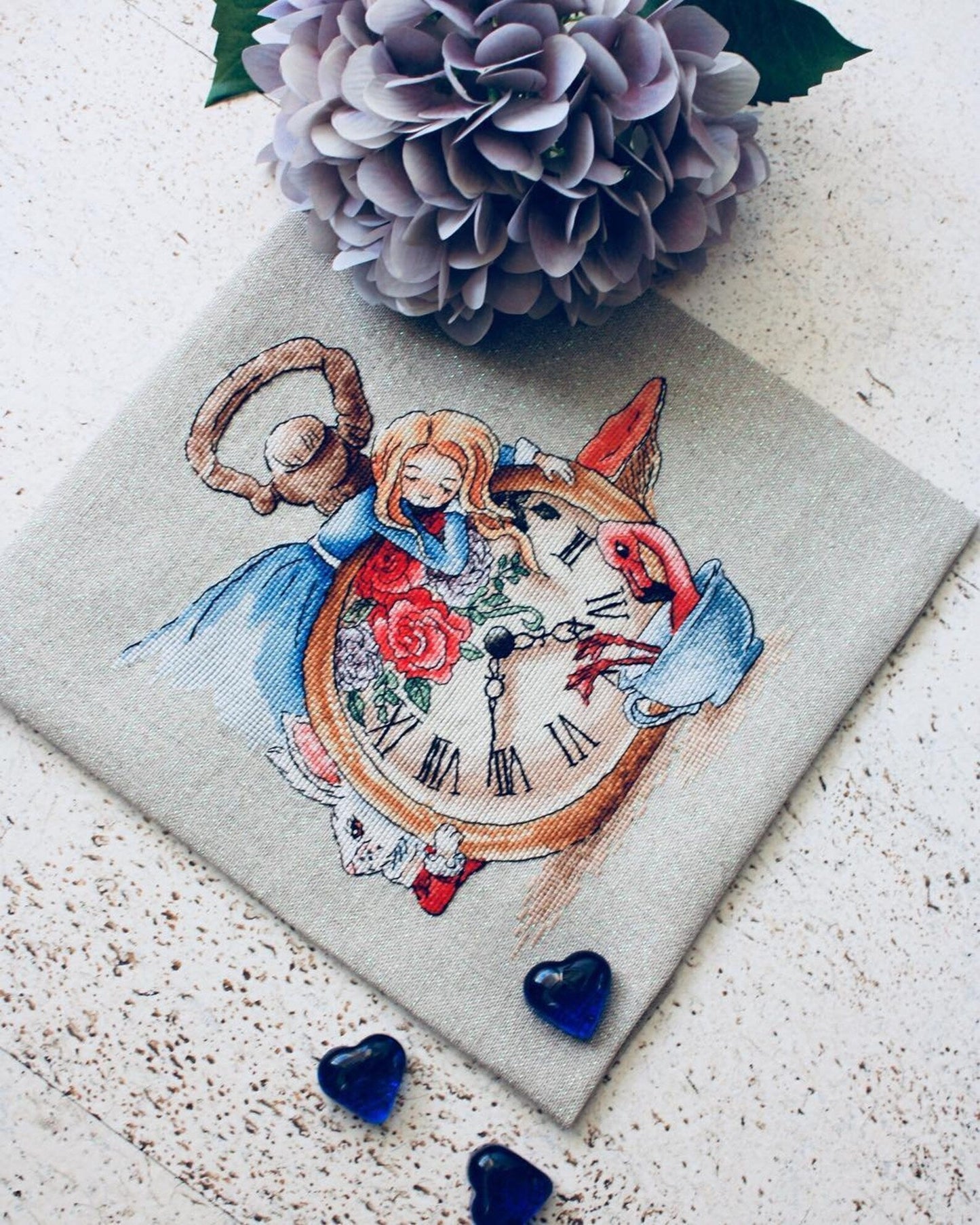 Cross Stitch Pattern "Alice in the Wonderland" DMC Cross Stitch Embroidery Chart Printable PDF Instant Download