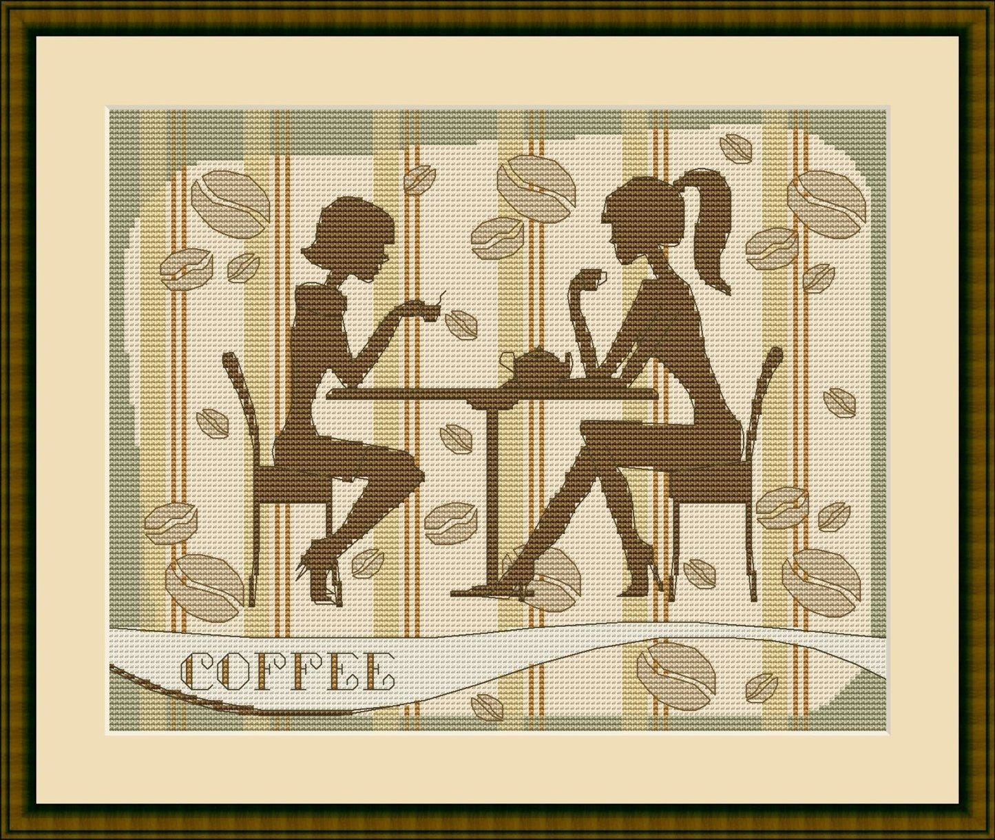 Girlfriend Cup Coffee Kitchen Cross Stitch Pattern Pattern Kitchen Still Life Modern Decor Pattern Cups Mugs Embroidery Needlepoint chart
