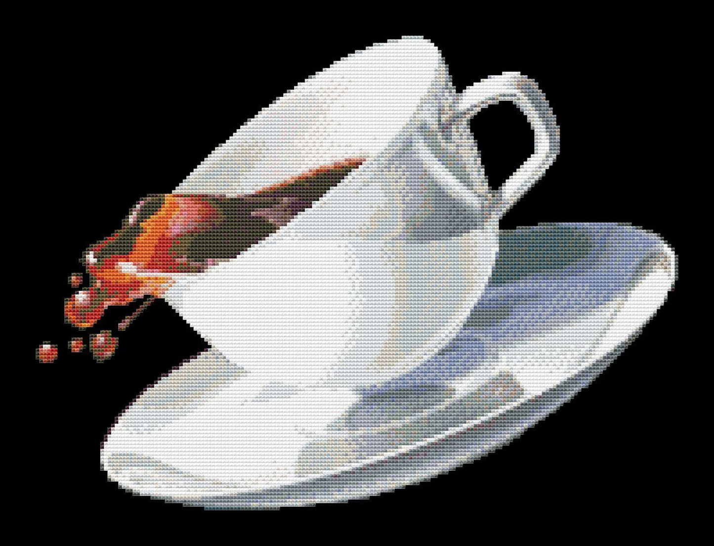 Cup of coffee Cross Stitch Pattern Digital Pattern Kitchen Still Life DIY Modern Decor Pattern Hand Embroidery pattern Needlepoint chart PDF