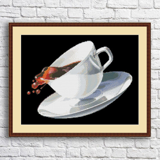 Cup of coffee Cross Stitch Pattern Digital Pattern Kitchen Still Life DIY Modern Decor Pattern Hand Embroidery pattern Needlepoint chart PDF