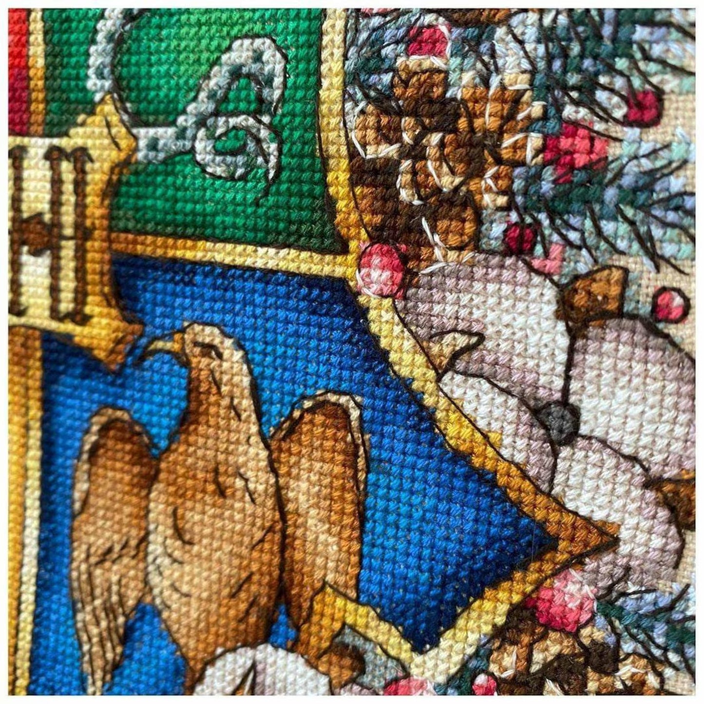 Emblem school of wizards Fandom cross stitch pattern Hand embroidery design Beginner needlepoint scheme Digital pdf file