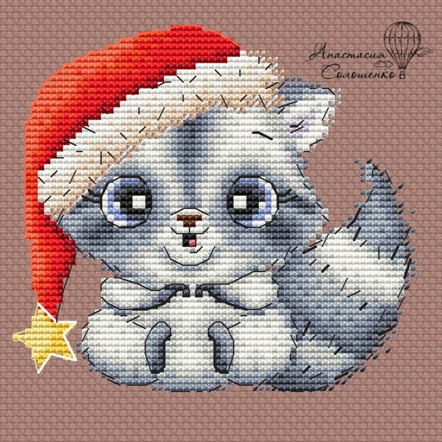 Scheme of cross-stitch "Raccoon".