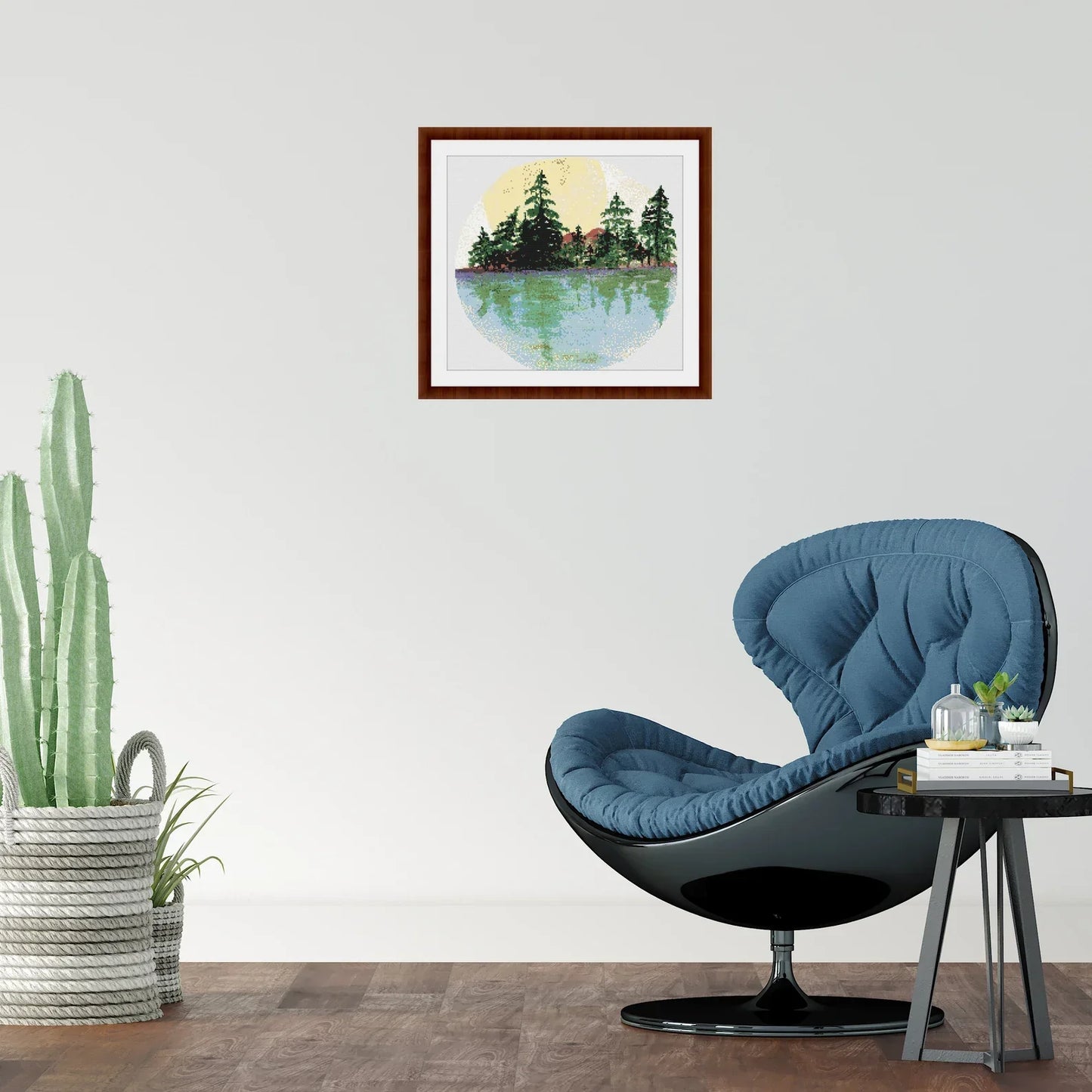 Watercolor Summer Sea Landscape Counted Cross Stitch PDF Pattern, Summer Seascape Cross Stitch Pattern, Instant Download PDF Pattern