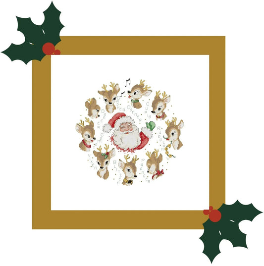 PDF tutorial for "Santa's Reindeer" cross stitch
