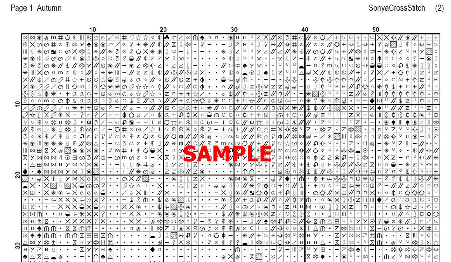 Cross Stitch Pattern,Autumn,xstitch,Pattern Keeper,Embroidery, Pdf,Instant Download