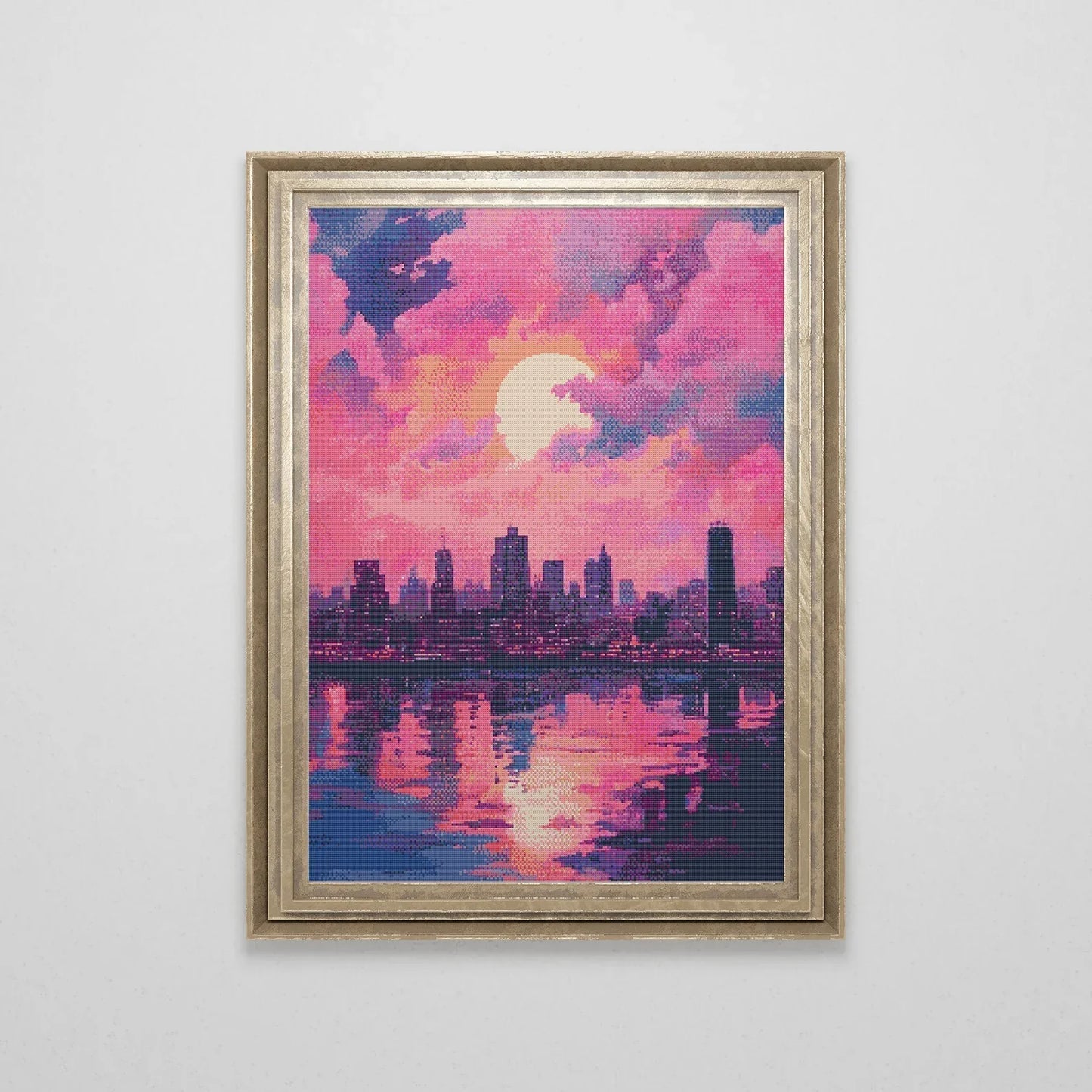 Sailor Moon inspired Tokyo Cross Stitch Pattern | 90s Anime Japan Cross Stitch Chart Download | Aesthetic Cross Stitch | Cross Stitch PDF