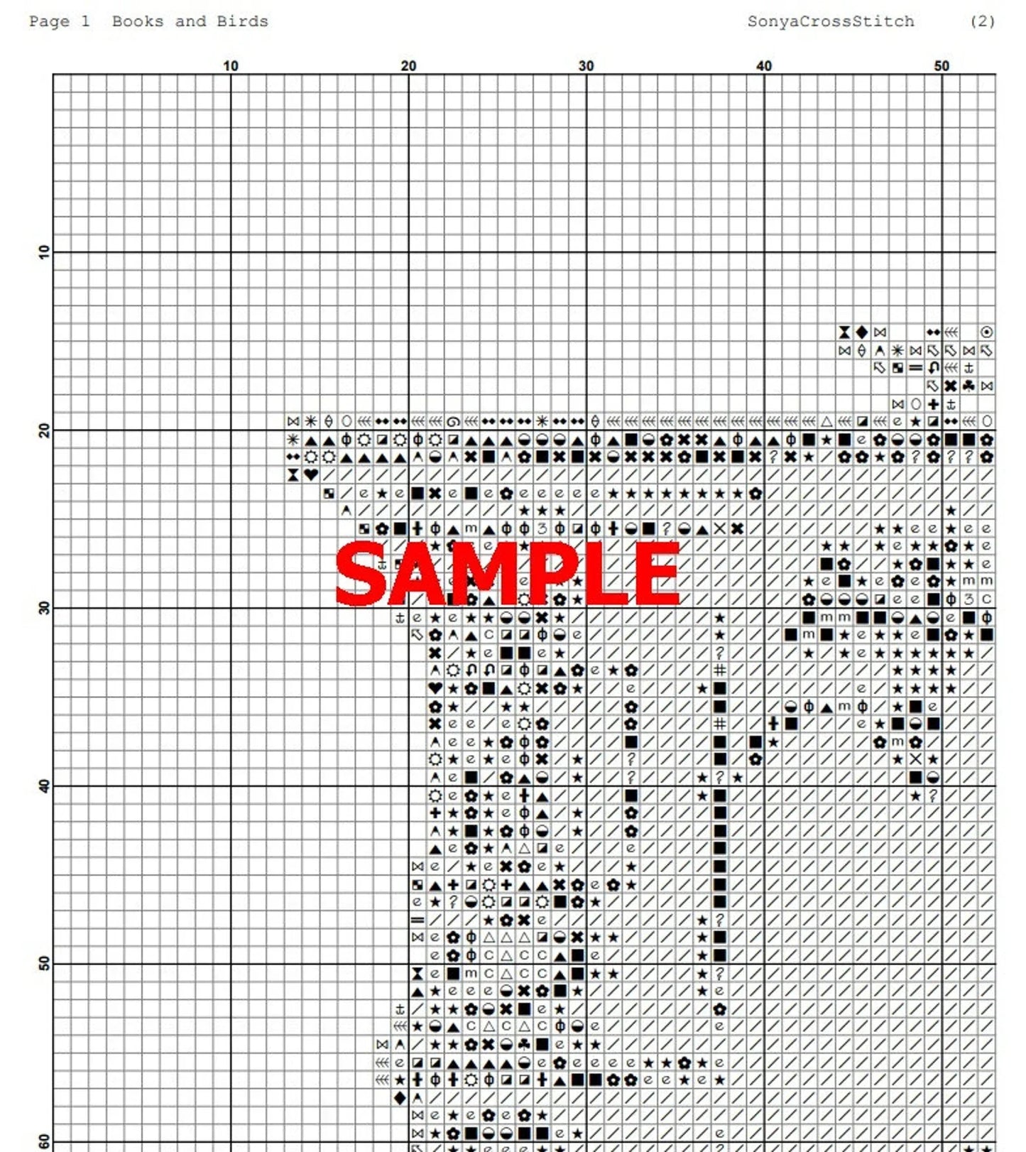 Bookcase Cross Stitch Pattern,Books and flowers in pots,Counted Cross Stitch,Pattern Keeper,xstitxh,Embroidery,Pdf,Instant Download
