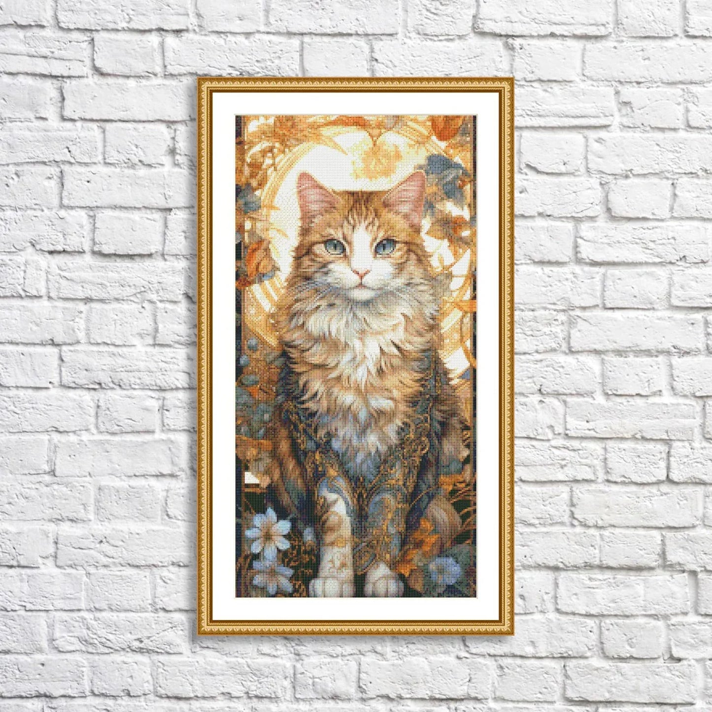 Cat Portrait #2 Counted Cross Stitch Pattern Cats love Modern Decor Pattern Animal Art Nouveau style Needlepoint Gorgeous Cat Charming cat