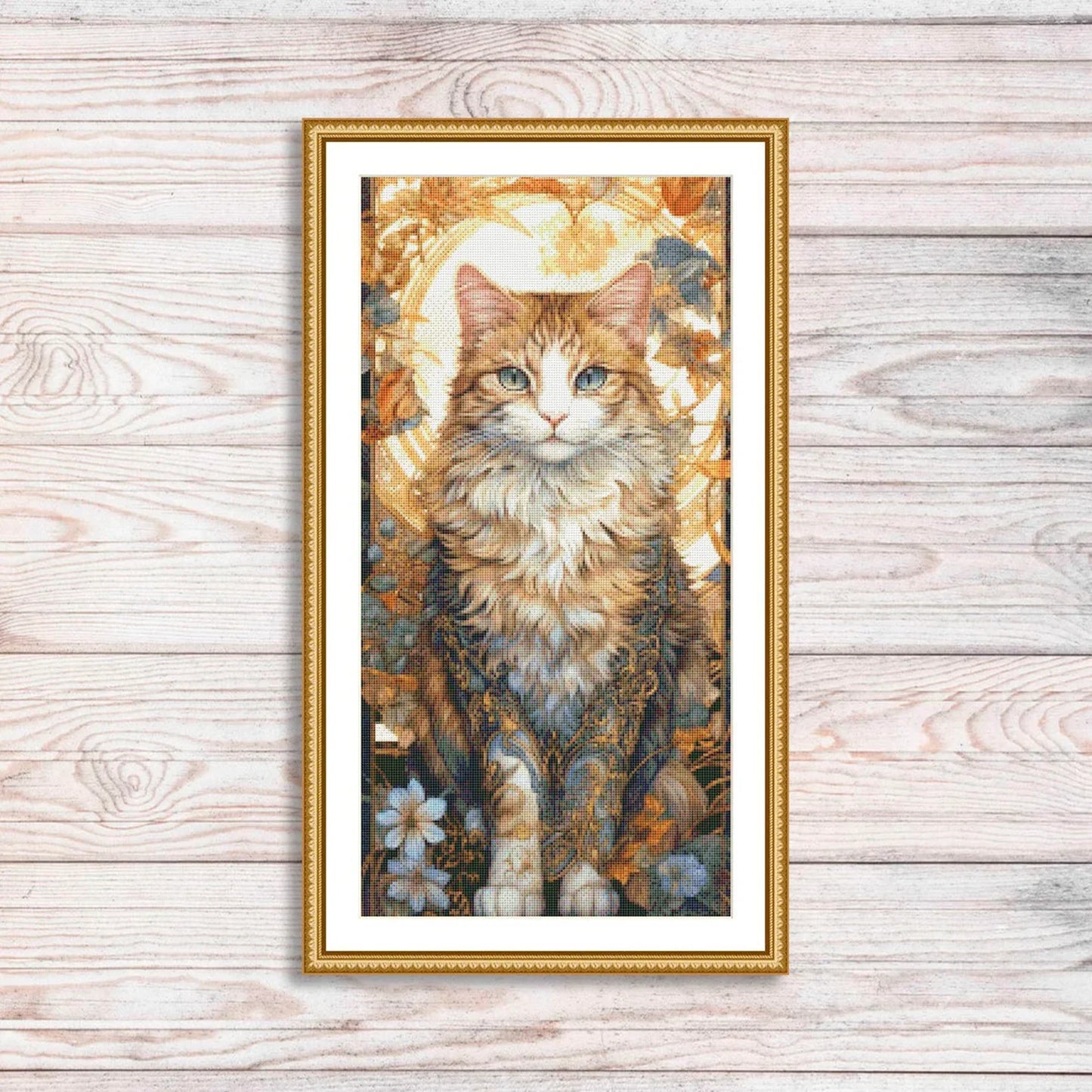 Cat Portrait #2 Counted Cross Stitch Pattern Cats love Modern Decor Pattern Animal Art Nouveau style Needlepoint Gorgeous Cat Charming cat