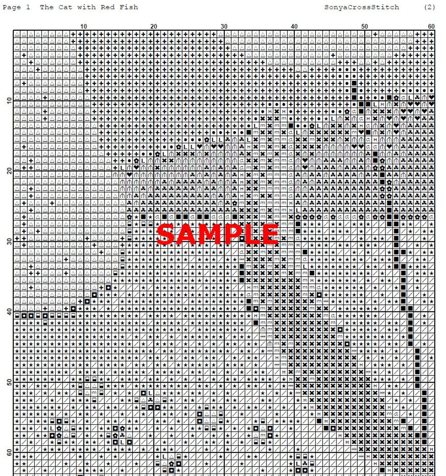 Cross Stitch Pattern,Abstract Cats,Pattern Keeper,Counted cross stitch,Pdf,Instant Download
