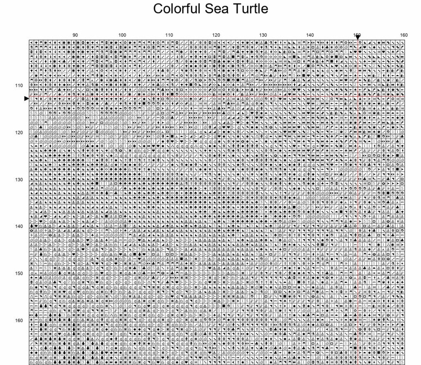 Sea Turtle Cross Stitch Pattern - Colorful Coral Turtles Counted Cross-Stitch - Pattern Keeper Compatible Chart - Digital Download PDF File