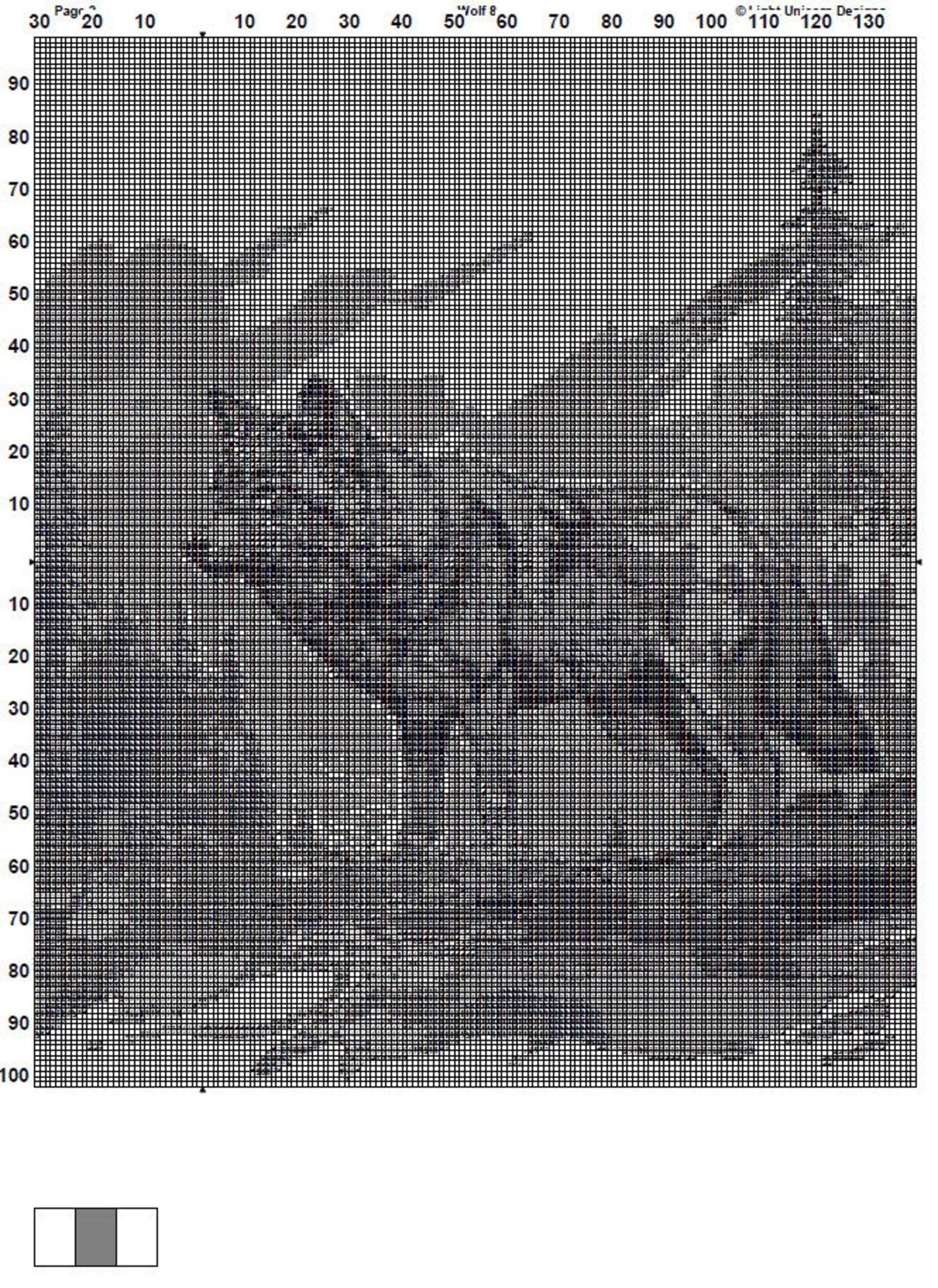 Wolf Cross Stitch Pattern 8 Instant PDF Download - Wolf Watercolor Cross Stitch Pattern - Animal Cross Stitch Pattern