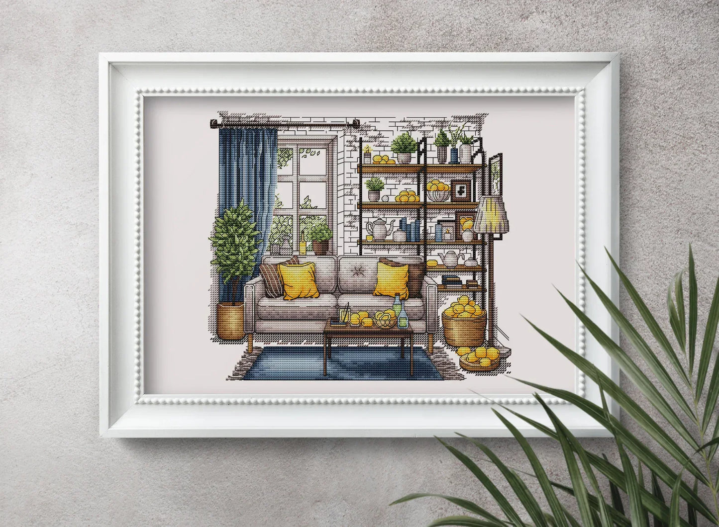 Cross Stitch Patterns, Lemons cross pattern, Interior embroidery, Decorative embroidery, Lemons room embroidery