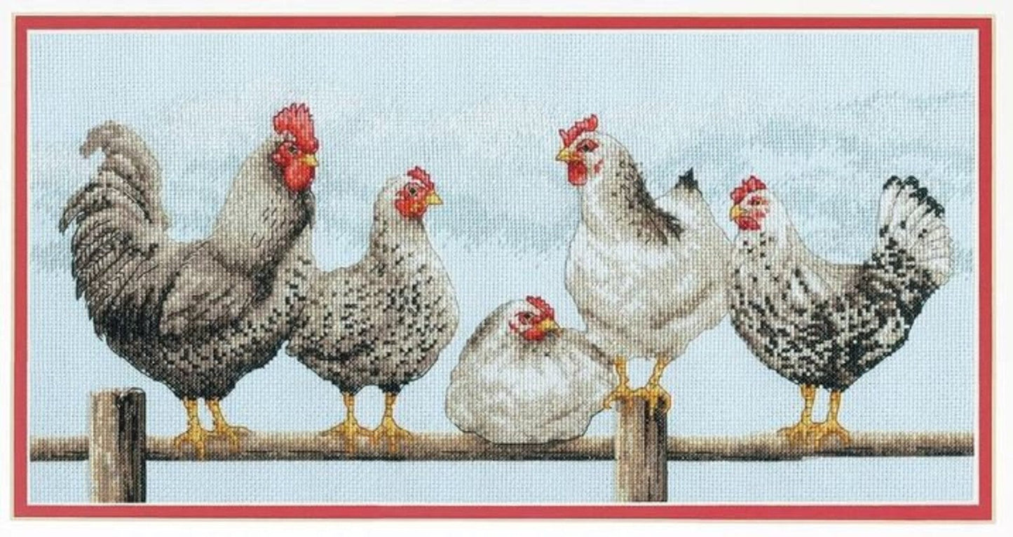Cross Stitch Pattern - Hens - Counted Cross Stitch Pattern /PDF File/Digital File/Instant Download