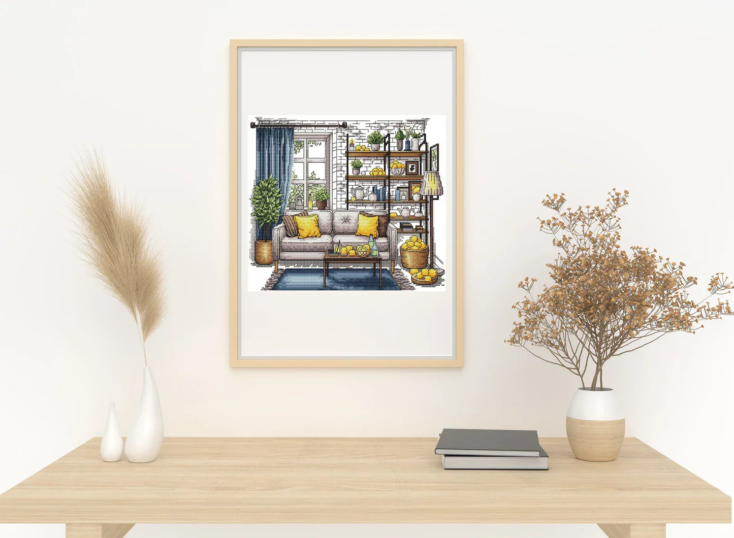 Cross Stitch Patterns, Lemons cross pattern, Interior embroidery, Decorative embroidery, Lemons room embroidery