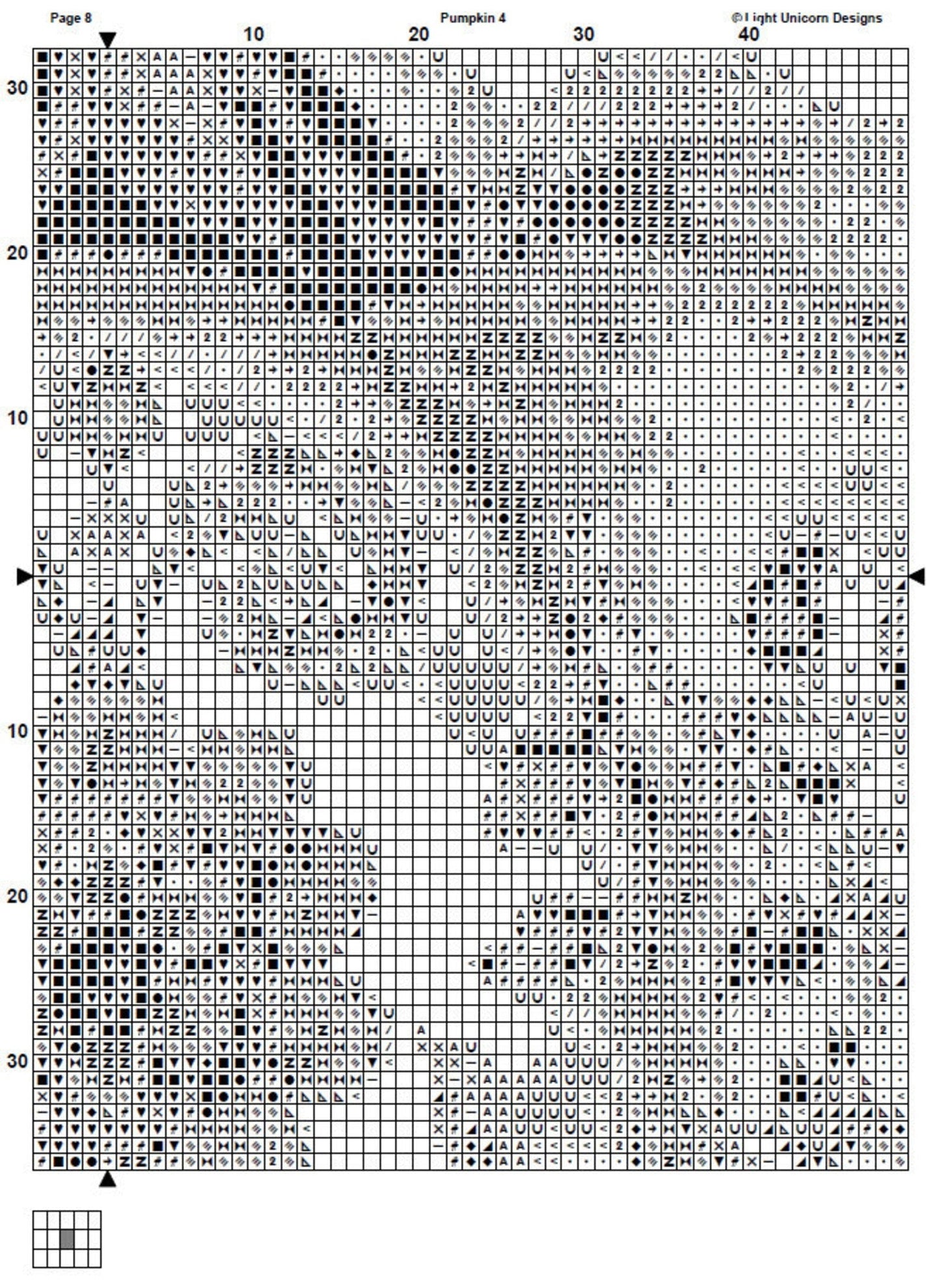 Pumpkin Cross Stitch Pattern 4 Instant PDF Download - Autumn Watercolor Cross Stitch Pattern - Halloween Cross Stitch Pattern