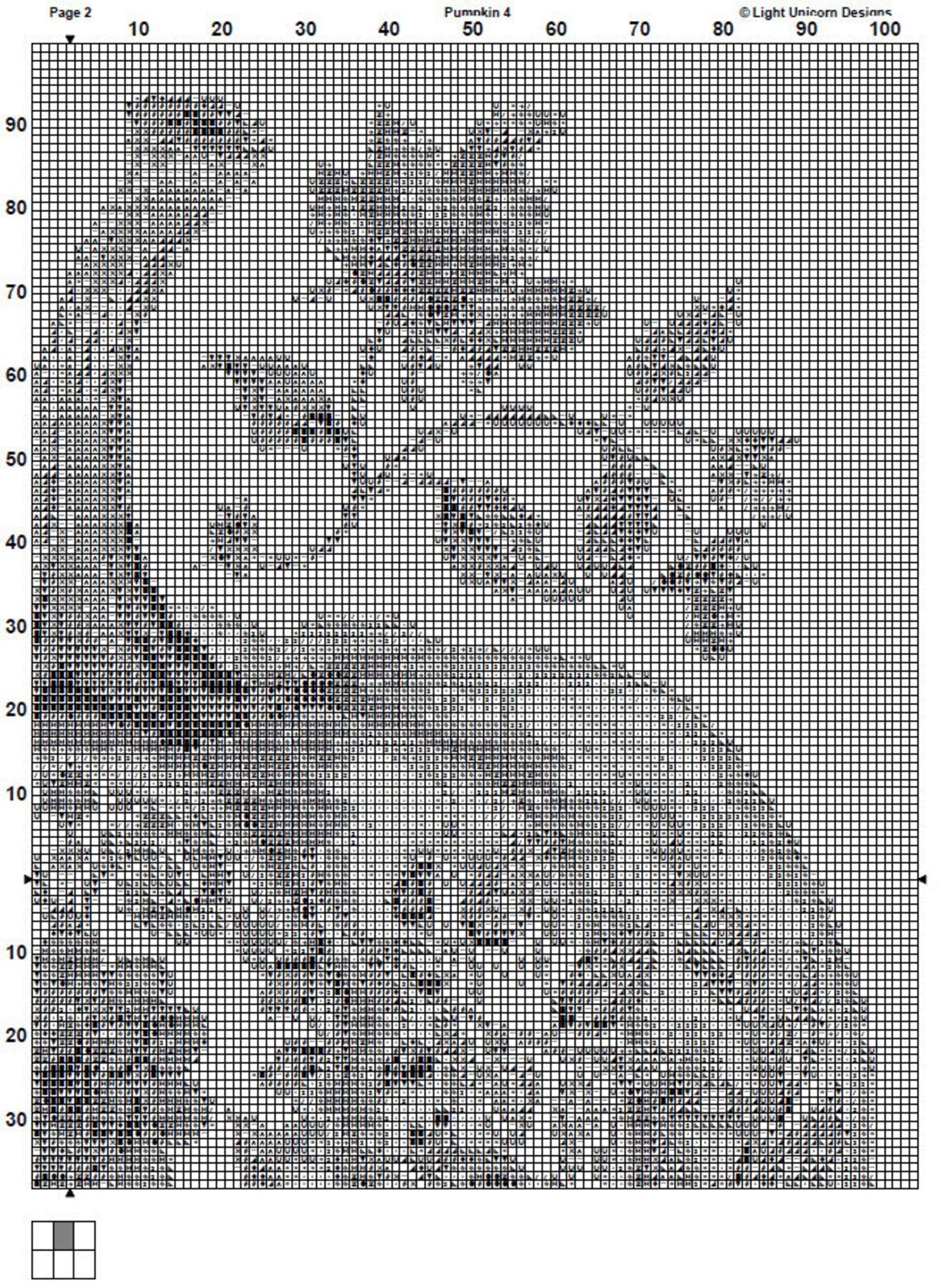 Pumpkin Cross Stitch Pattern 4 Instant PDF Download - Autumn Watercolor Cross Stitch Pattern - Halloween Cross Stitch Pattern