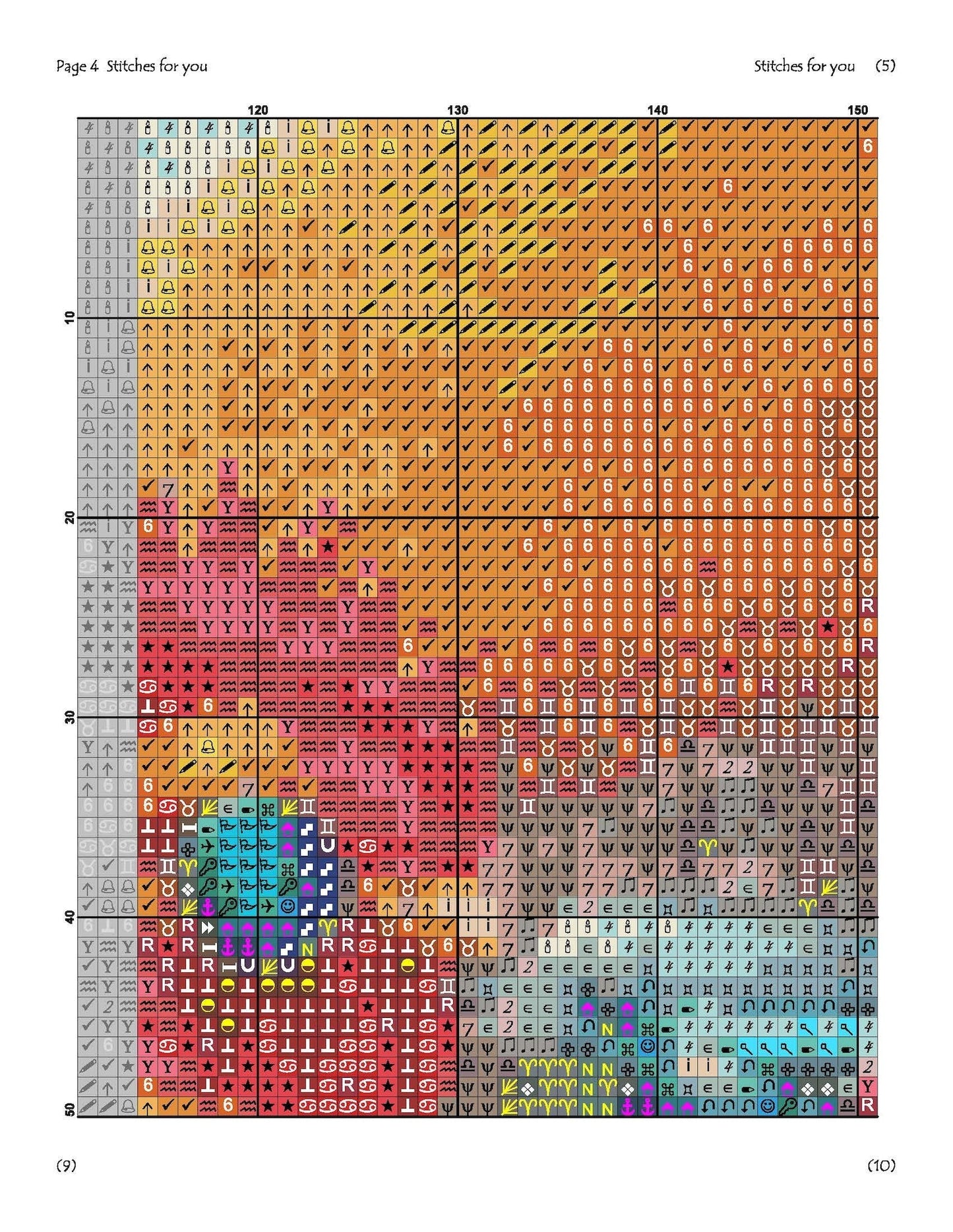 walking Chicken- Counted Cross Stitch Patterns - Printable Chart PDF Format Needlework Embroidery Crafts DIY DMC color