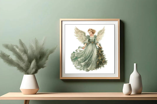 Watercolor Cross Stitch Pattern,The Christmas Tree Angel,Vintage,Pattern Keeper,xstitch,Needlework,Pdf,Instant Download