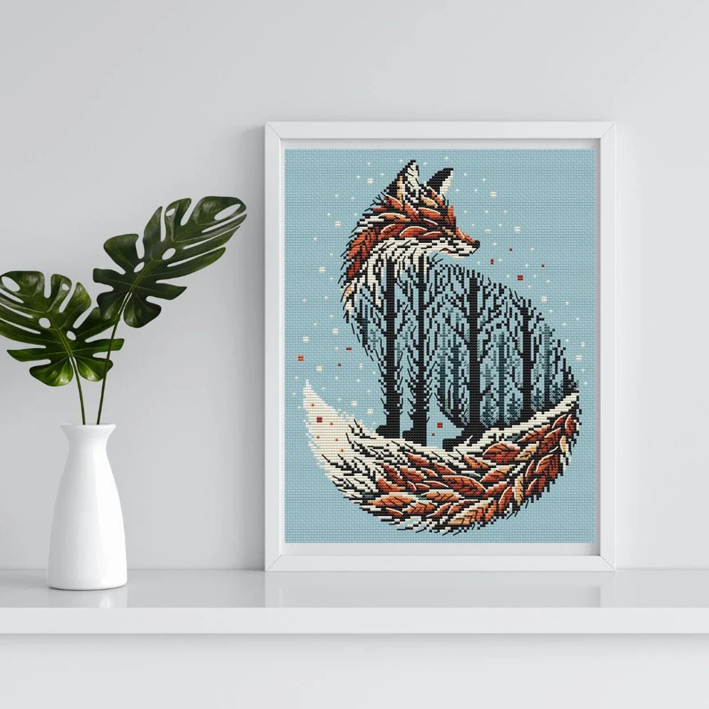 Fox Tree Cross Stitch Pattern PDF "Autumn Fox"