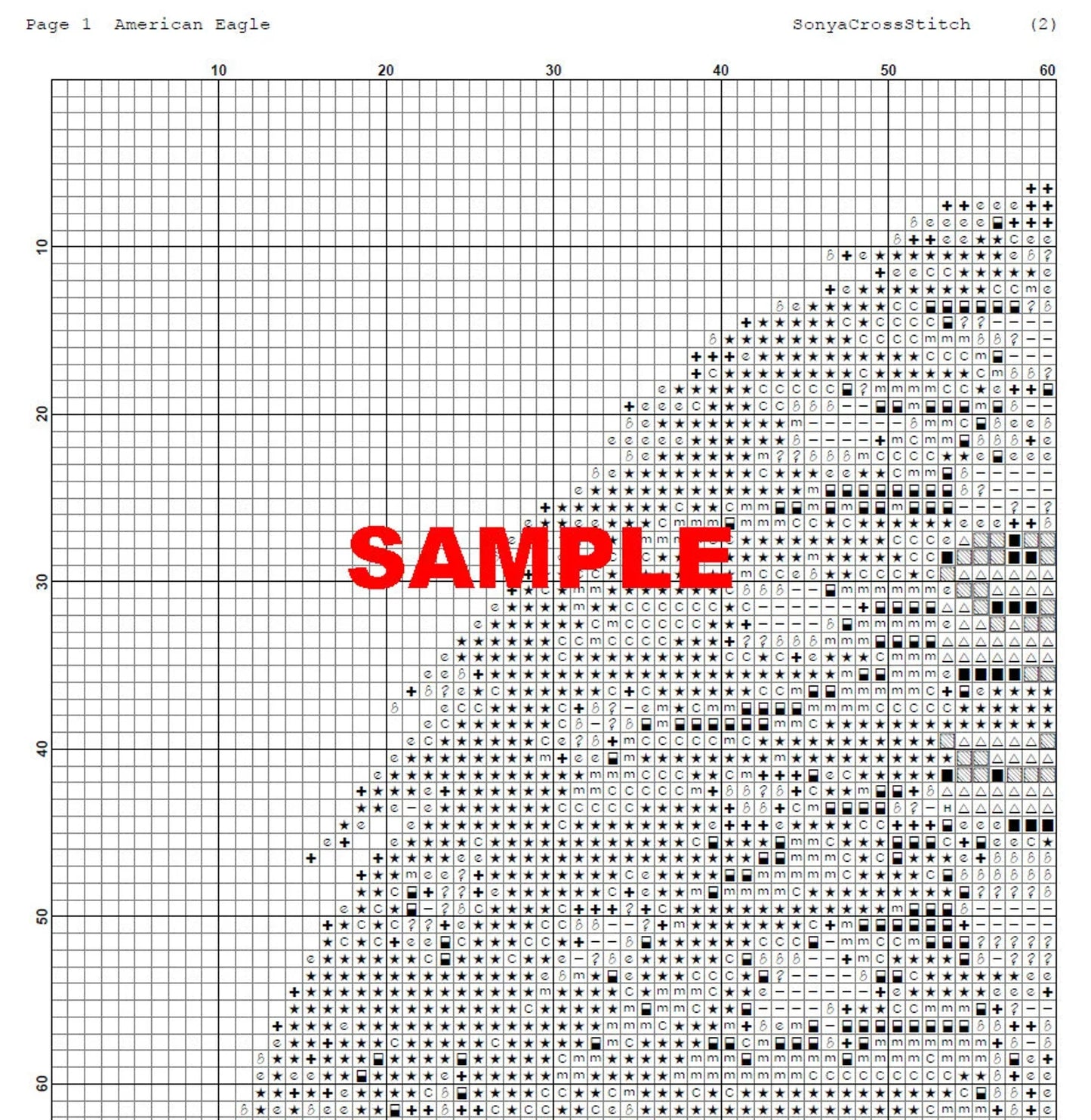 American Flag Cross Stitch Pattern,American Eagle,Independence Day,USA Patriotic,Pattern Keeper,xstitch,Pdf,Instant Download