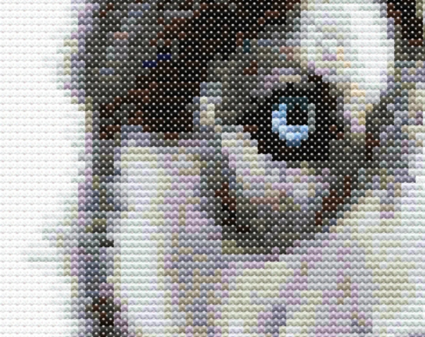 Husky Puppy Dog Cross Stitch Pattern Sewing Embroidery DMC Wildlife Africa Animal Nursery Artwork Scandi Doggo Minimal Dog Pet Gift