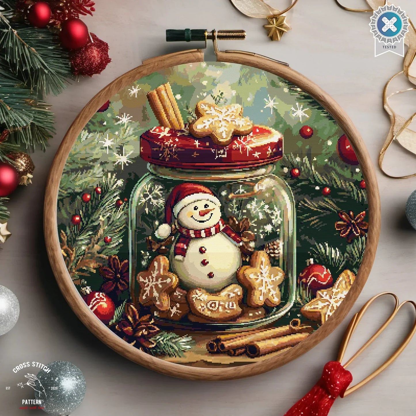 Christmas cross stitch pattern Advent calendar embroidery Snowman cross stitch Snow Globe cross stitch Christmas tree ornament Holiday decor