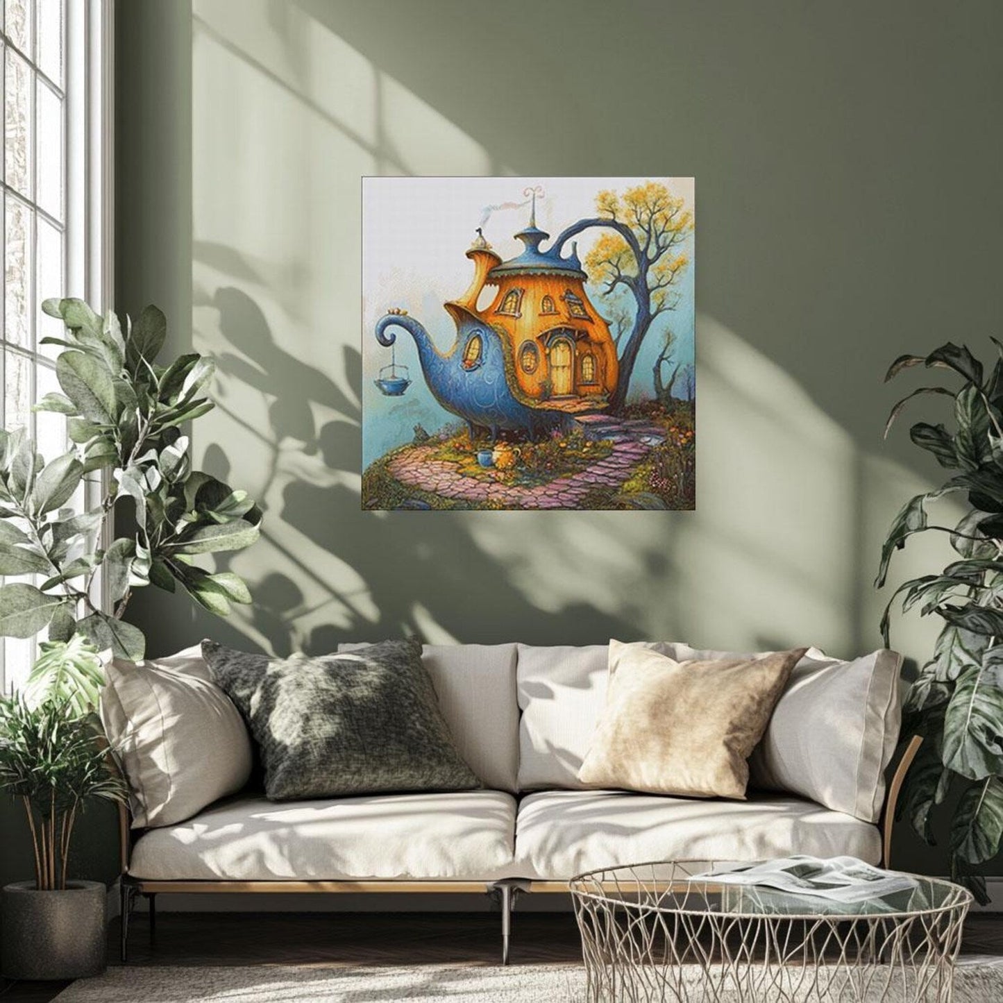 Cross Stitch Pattern PDF The Magic Tea House, counted cross stitch patterns, embroidery pattern, anime, dmc, extra large, digital design