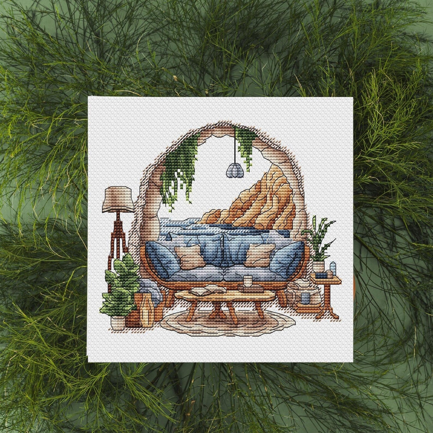 Sea Cross Stitch Pattern PDF, Ocean coast Cross Stitch, Sea Ornament, Home Decor, Ocean Embroidery Design Instant Download Digital File