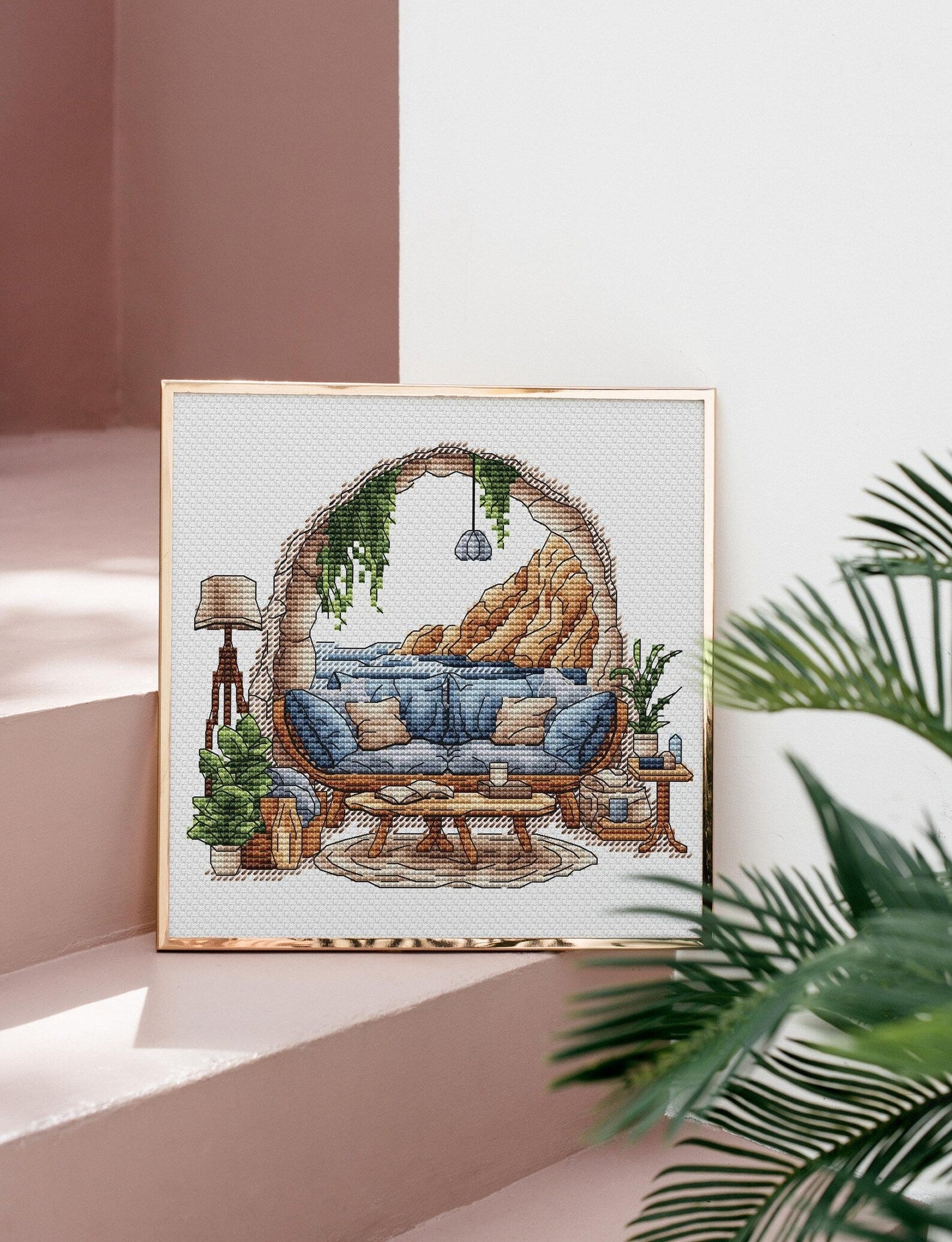 Sea Cross Stitch Pattern PDF, Ocean coast Cross Stitch, Sea Ornament, Home Decor, Ocean Embroidery Design Instant Download Digital File