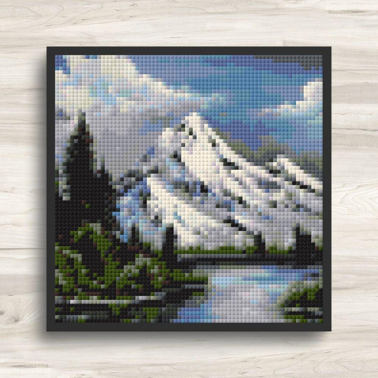Cross Stitch Pattern: Snowy Mountain Landscape Mini Masterpiece - PDF Instant Download
