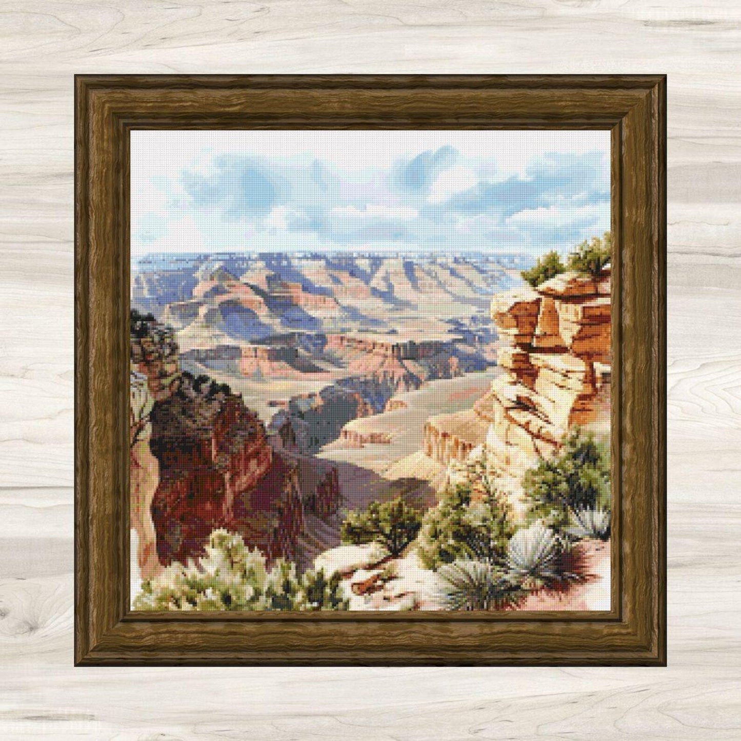 Cross Stitch Pattern: Grand Canyon Landscape Motif 1 - PDF Instant Download