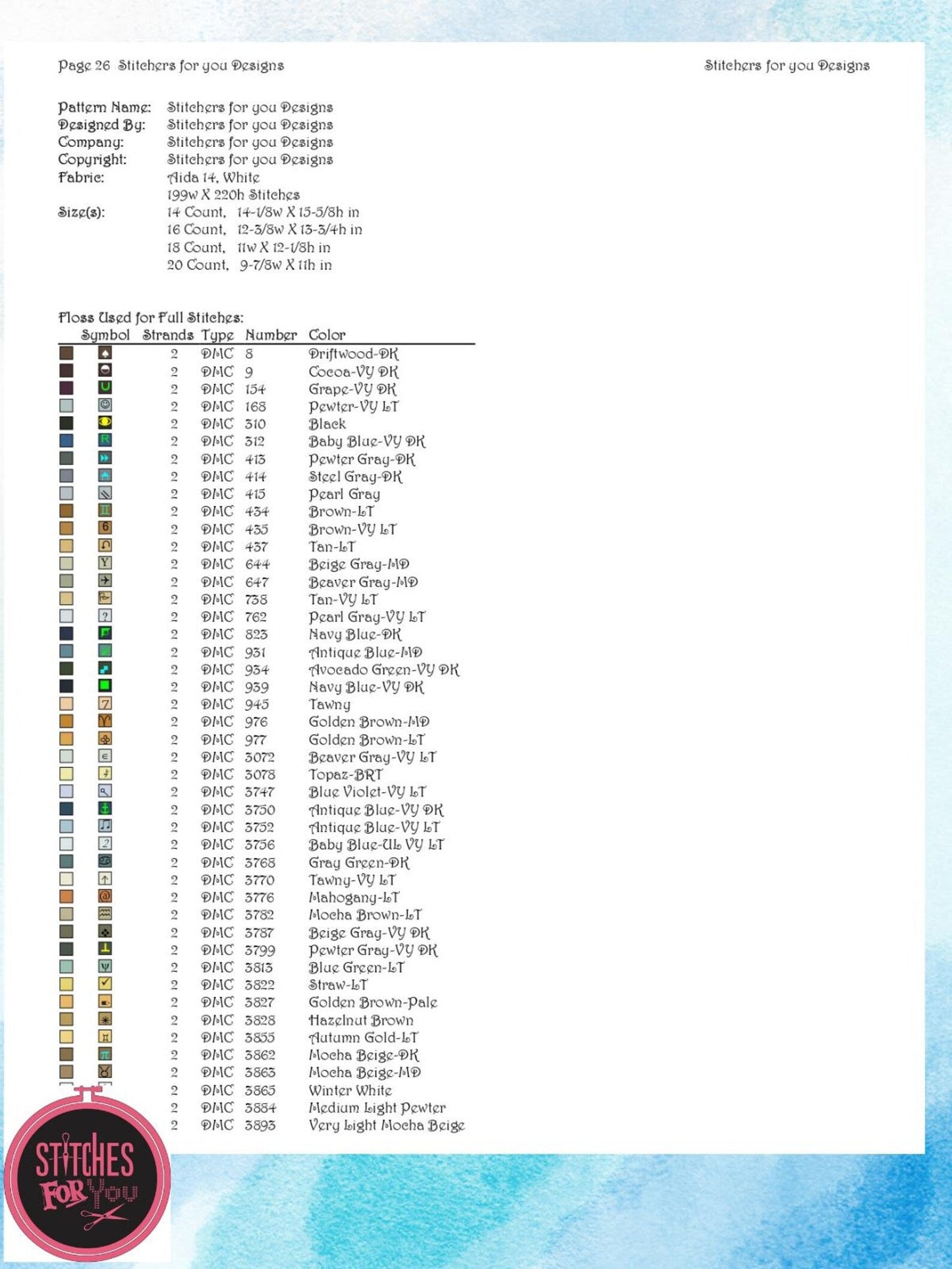 The Ghostly Sail- Counted Cross Stitch Patterns - Printable Chart PDF Format Needlework Embroidery Crafts DIY DMC color