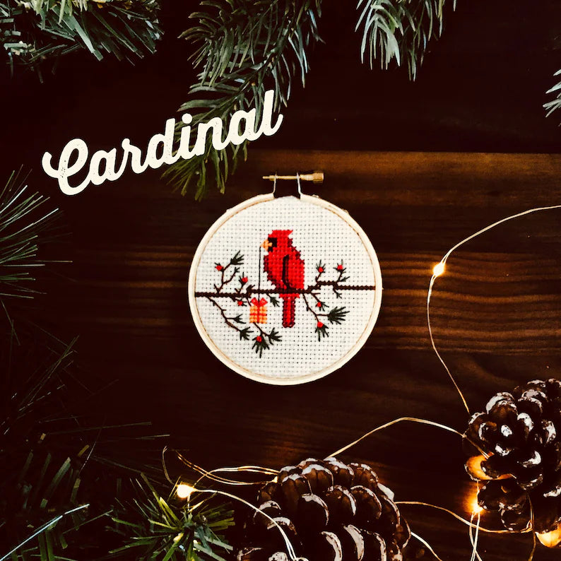 Holiday Birds Cross Stitch Pattern - 5 different designs