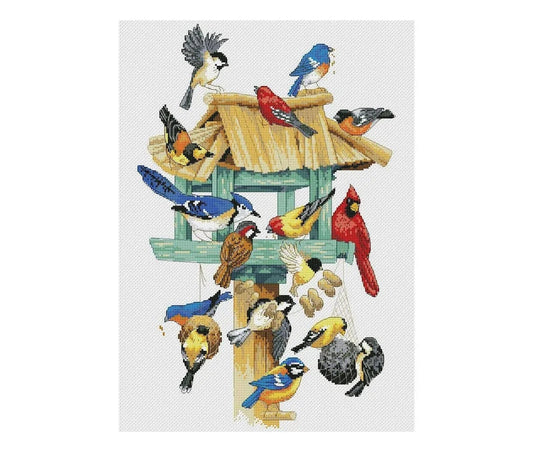 Winter Birds Cross Stitch Pattern | Forest Birds Cross Stitch Patterns | Instant Download PDF
