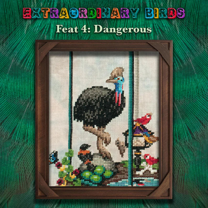 Extraordinary Birds - Stitch Along Cross Stitch Pattern - PDF Instant Download