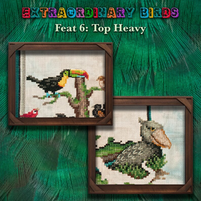 Extraordinary Birds - Stitch Along Cross Stitch Pattern - PDF Instant Download